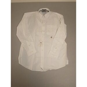 Vintage '90's Tommy Hilfiger White Button Down Shirt Size 16.5-34/35 Lion Crest